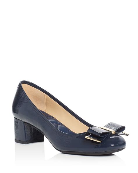 michael kors kiera pump navy|Michael Kors kitten heel pump.